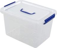 📦 xowine 10 l plastic storage box: convenient 1-pack clear box with lid logo