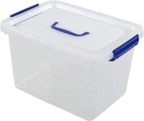 img 4 attached to 📦 Xowine 10 L Plastic Storage Box: Convenient 1-Pack Clear Box with Lid