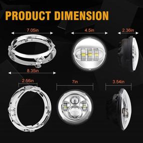 img 2 attached to 🚦 Повысьте видимость вашего мотоцикла Harley Davidson Road King с комплектом LED-фар и проходными лампами Samman 7 дюймов