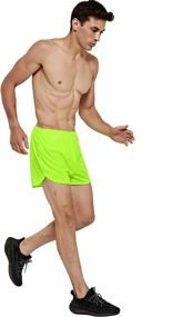 img 2 attached to DEMOZU Men's Lightweight 3-Inch Running Shorts: Quick Dry, Drawstring, Gym & Boxing Split Shorts