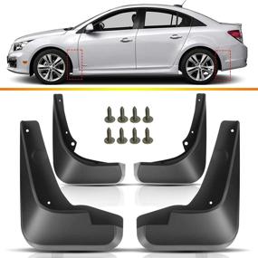 img 3 attached to Комплект шлепанцев для седанов Chevrolet Cruze 2011-2015 и Cruze Limited 2016 - передние и задние защитные крылья (набор из 4 штук)