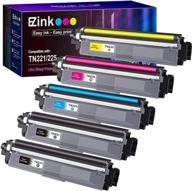 🖨️ e-z ink (tm) compatible toner cartridge replacement for brother tn221 tn225 - 5 pack (2 black, 1 cyan, 1 magenta, 1 yellow) - compatible with mfc-9130cw hl-3170cdw hl-3140cw hl-3180cdw mfc-9330cdw logo