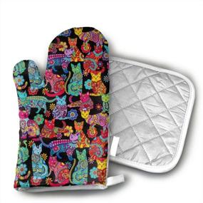 img 3 attached to Color Oven Mitts Potholders 2 Piece
