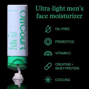 img 3 attached to 🏻 OffCourt Facial Moisturizer for Men: Light, Non-Greasy Men's Face Lotion with Prebiotics, Vitamin C - Hydration and Firmness for All Skin Types (2oz, 1 Pack)