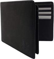 premium leather bifold wallet for men - enhanced protection and essential accessories logo