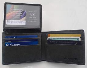 img 3 attached to Premium Leather Bifold Wallet for Men - Enhanced Protection and Essential Accessories