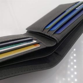 img 1 attached to Premium Leather Bifold Wallet for Men - Enhanced Protection and Essential Accessories