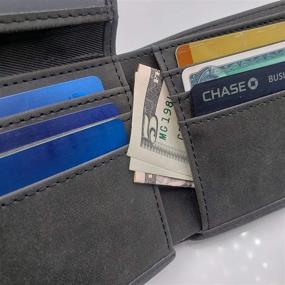 img 2 attached to Premium Leather Bifold Wallet for Men - Enhanced Protection and Essential Accessories