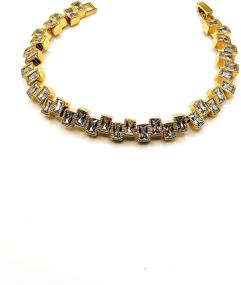 img 1 attached to 💎 Luxx Fashion Jewelry 18K Gold Silver Bracelet with Cubic Zirconia - Sophisticated Gold Design for Enhanced SEO