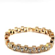 💎 luxx fashion jewelry 18k gold silver bracelet with cubic zirconia - sophisticated gold design for enhanced seo logo