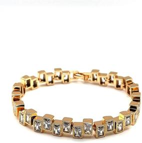 img 3 attached to 💎 Luxx Fashion Jewelry 18K Gold Silver Bracelet with Cubic Zirconia - Sophisticated Gold Design for Enhanced SEO