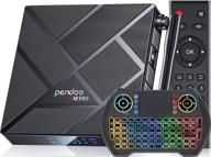 📺 pendoo x12 pro android tv box 10.0, 4gb ram 32gb rom allwinner h616 quad-core 64bit, dual-wifi 2.4g/5ghz bt 4.2, with wireless mini backlit keyboard, ultra hd 6k hdr tv box logo