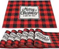 high density washable christmas placemats - festive table decorations logo