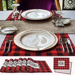 img 1 attached to High Density Washable Christmas Placemats - Festive Table Decorations