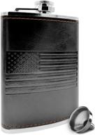 premium black american flag flask logo