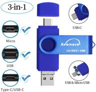 📷 avomoco 3.1 128gb 3 in 1 high speed flash drive for android phones type c/usb c devices,tablets: the ultimate photo stick for samsung galaxy, lg, google pixel, hua wei [micro & usb c & usb a ports] logo