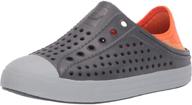 👟 skechers foamies guzman steps-aqua surge sneaker for boys, charcoal/orange, size 12 little kid logo