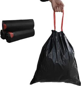 img 1 attached to High-Quality Begale 8 Gallon Drawstring Trash Bags, Black - 110 Counts for Easy Disposal