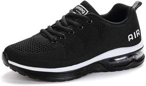 img 4 attached to RomenSi Cushion Athletic Sneakers Blackwhite Men's Shoes in Athletic