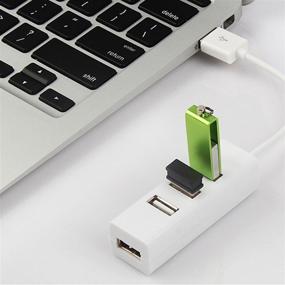img 2 attached to Apoi 4-Port USB 2.0 Hub for iMac, MacBook, MacBook Pro, Mac Mini, and More - White