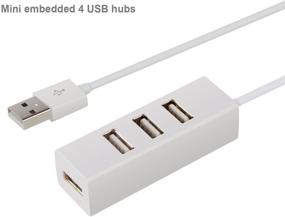 img 4 attached to Apoi 4-Port USB 2.0 Hub for iMac, MacBook, MacBook Pro, Mac Mini, and More - White