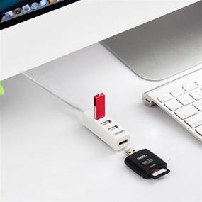 img 1 attached to Apoi 4-Port USB 2.0 Hub for iMac, MacBook, MacBook Pro, Mac Mini, and More - White