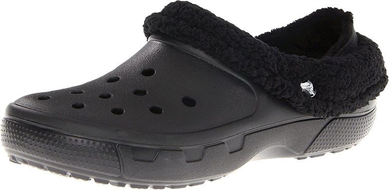 crocs unisex mammoth lined black 로고