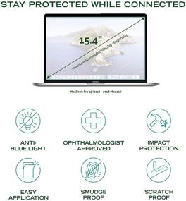 img 3 attached to 👁️ EyeJust MacBook Pro 15 Touch Bar Screen Protector: Premium Full Screen Coverage for Anti-UV Eye Protection and Eye Strain Relief