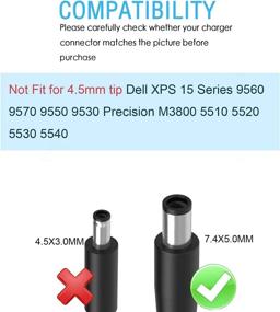 img 3 attached to 💻 Dell Inspiron & XPS Laptop Charger - Slim 130W AC Power Supply Cord for 7559, 5577, 7567 & More