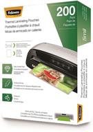 📦 fellowes thermal laminating pouches 5mil 200pk - letter size, black/grey (5743601) logo