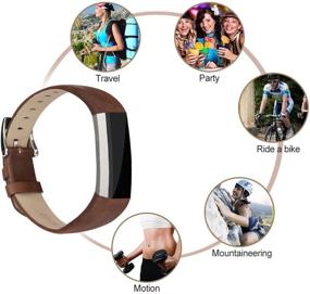 img 1 attached to Top-rated AK Bands for Fitbit Alta HR/Fitbit Alta - Genuine Leather Adjustable Wristbands for Optimal Comfort