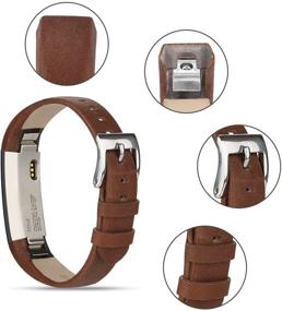 img 2 attached to Top-rated AK Bands for Fitbit Alta HR/Fitbit Alta - Genuine Leather Adjustable Wristbands for Optimal Comfort
