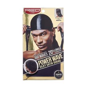 img 4 attached to 🧢 Красный Durag Power Wave Silky Satin от KISS: Длинные хвосты для максимального стиля и комфорта - HDUPP01