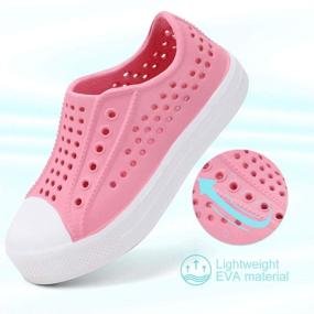 img 3 attached to 👣 okilol Toddler Slip On Sandals: Fast-Drying Summer Beach Water Shoes