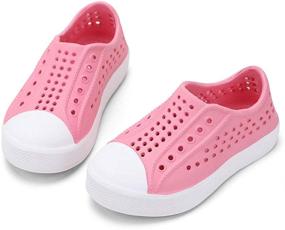 img 4 attached to 👣 okilol Toddler Slip On Sandals: Fast-Drying Summer Beach Water Shoes
