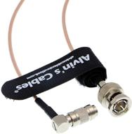 🔌 1m alvin's cables rg179 hd sdi cable: blackmagic din 1.0/2.3 right angle to bnc male 75ohm logo