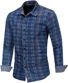 img 3 attached to 👕 YAOHUOLE Button Plaid Shirt: Elevate Your Casual Men's Clothing Style