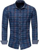 👕 yaohuole button plaid shirt: elevate your casual men's clothing style logo