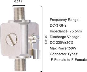 img 2 attached to ⚡ XRDS-RF Lightning Arrestor: F Female to F Female 75 Ohm Coaxial Lightning Arrestor with Gas Tube - Perfect for Satellite Cable TV, 2G 3G 4G Cell Phone Signal Booster, LTE Antennas