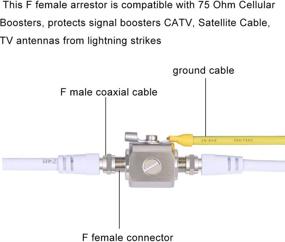 img 1 attached to ⚡ XRDS-RF Lightning Arrestor: F Female to F Female 75 Ohm Coaxial Lightning Arrestor with Gas Tube - Perfect for Satellite Cable TV, 2G 3G 4G Cell Phone Signal Booster, LTE Antennas