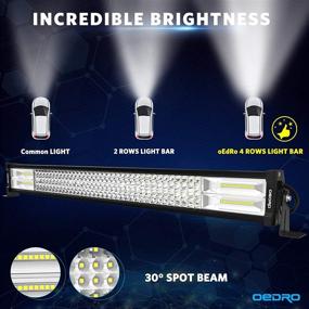 img 2 attached to 🚗 OEDRO 30-Inch LED Light Bar - 768W Quad-Rows Spot Flood Combo Off-Road Lights with Wiring Harness for Pickup Jeep SUV 4WD 4X4 ATV UTE Truck Tractor, IP68 Grade, 12V 24V