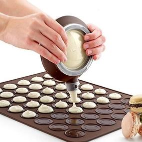 img 3 attached to 🥮 Ultimate Silicone Macaron Baking Kit: Pastry Baking Mat, Decorating Piping Pot, 4 Nozzles Included!