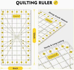 img 2 attached to 🧵 Magicfly Rotary Cutter Set: 45mm and 28mm Fabric Cutters Kit with 10 Extra Blades, A3 Double-Sided Self Healing Cutting Mat, 12x6 Inch Quilting Ruler - Perfect for Sewing, Fabric Cutting, and Art Crafting
