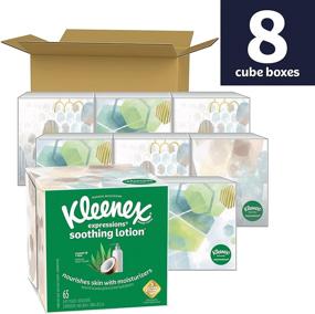 img 3 attached to 🌴 Kleenex Soothing Lotion Facial Tissues - Coconut Oil, Aloe, and Vitamin E, 65 Count (Pack of 8)