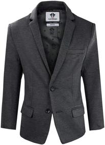 img 4 attached to Boys' Twill Blazer Jacket by Black n Bianco - Formal or Casual Attire | Captin Baby Milan