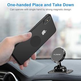 img 1 attached to FLOVEME Magnetic Car Phone Mount - 360° Rotation Cell Phone Holder for Car Dashboard, Hands-Free Magnet Mount for iPhone 12 11 Pro Xs Max X XR 8 7 6, Samsung S21 S20, and More