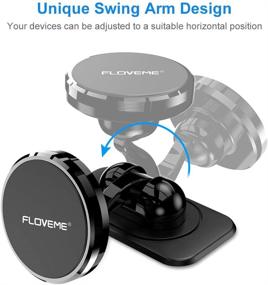 img 3 attached to FLOVEME Magnetic Car Phone Mount - 360° Rotation Cell Phone Holder for Car Dashboard, Hands-Free Magnet Mount for iPhone 12 11 Pro Xs Max X XR 8 7 6, Samsung S21 S20, and More