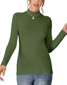 img 4 attached to UNTYHOTS Sleeves Turtleneck Pullover Lightweight Women's Clothing and Lingerie, Sleep & Lounge