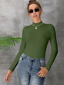 img 2 attached to UNTYHOTS Sleeves Turtleneck Pullover Lightweight Women's Clothing and Lingerie, Sleep & Lounge