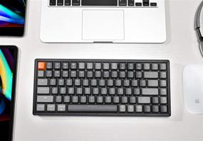 img 3 attached to Keychron K2 V2: Компактная RGB механическая клавиатура с 84 кнопками - беспроводное подключение Bluetooth/подключение по USB, переключатель Gateron Brown